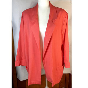 Coral Linen Blazer